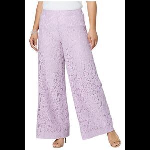 WynneCollection Women's Occasion Lined Lace Pant Lilac - Regular